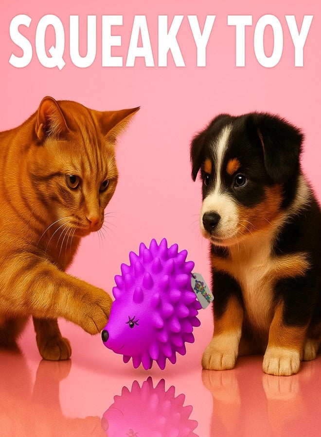 ويستيرن إرا لعبة صرير على شكل قنفذ أخضر من ويسترن إيرا | شكل قنفذ ناعم قابل للمضغ للكلاب والجراء | سطح شائك لتحفيز الفم | لعبة صرير متينة لجميع السلالات | أداة مساعدة في اللعب والتدريب - Image 2